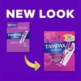 Tampax Radiant Tampons with LeakGuard Braid, Super Absorbency, 28 Count