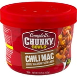 (2 pack) Campbell’s Chunky Soup, Chili Mac Soup, 15.25 oz Microwavable Bowl
