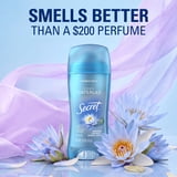 Secret Antiperspirant & Deodorant for Women, Invisible Solid, 72HR Breathable Sweat & Odor Protection, Cool Waterlily Scent, 2.6 oz