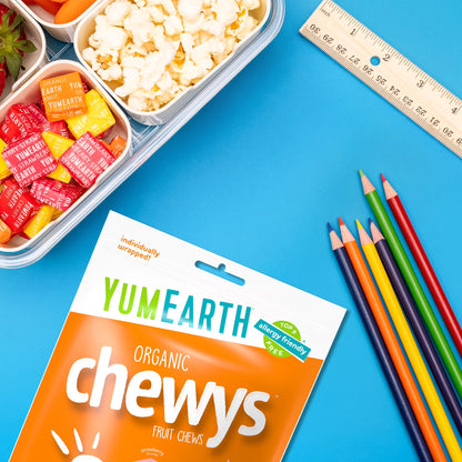YumEarth Organic Chewys Assorted Fruit Flavors, Gluten Free Chewy Candy, 5oz Bag