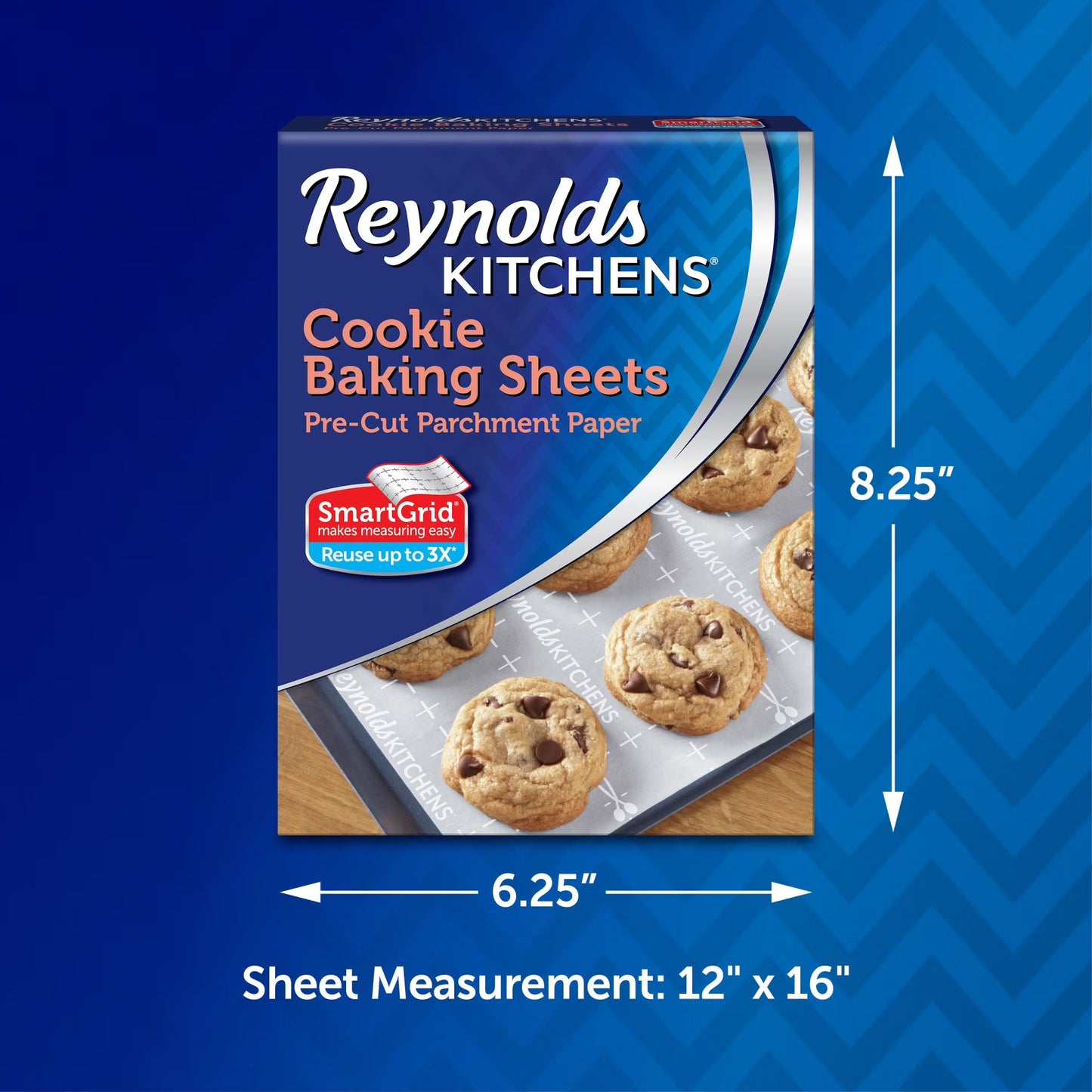 (8 pack) Reynolds Kitchen Sheets, Pre-Cut Parchment Paper, 25 Sheets