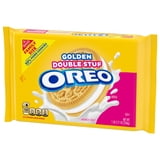 OREO Double Stuf Golden Sandwich Cookies, Family Size, 18.71 oz