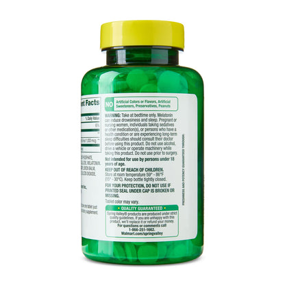 Spring Valley Extra Strength Melatonin Tablets Sleep Support Dietary Supplement, 10 mg, 120 Count