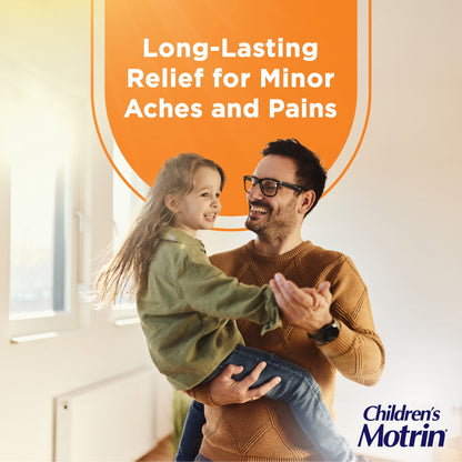 Children’s Motrin Dye-Free, Oral Suspension Liquid, Ibuprofen, Pain Reliever, Berry Flavor 4 Fl oz