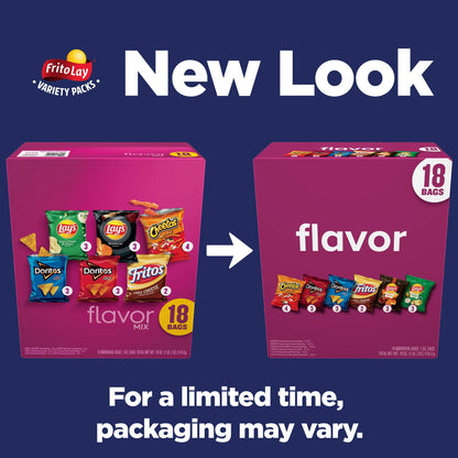 Frito-Lay Flavor Mix Snack Chips Variety, 18 Pack