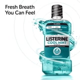 Listerine Cool Mint 1L Mouthwash & Cool Mint 15ct On-The-Go Packets