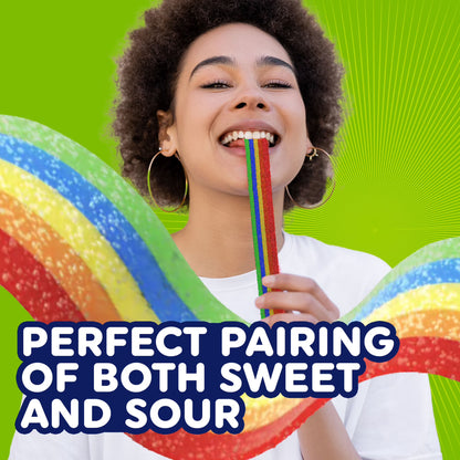 Airheads Xtremes Belts Chewy Candy, Rainbow Berry Fruit Flavor Artificially Flavored, 4.5 Ounces