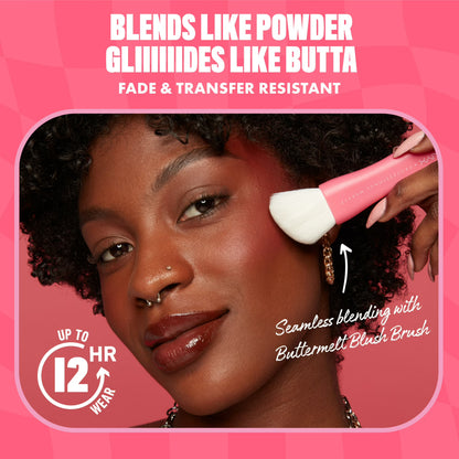 NYX Professional Makeup Buttermelt Powder Blush, Back and Butta