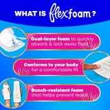 Always Radiant with FlexFoam Pads, Size 3, Extra Heavy, Wings, 40 Count