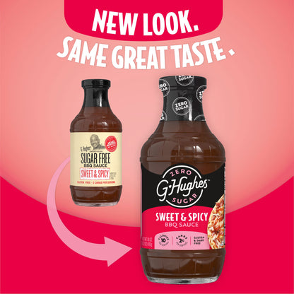 G Hughes Zero Sugar Sweet & Spicy BBQ Sauce, 18 oz