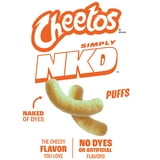 Cheetos Simply NKD, No Dyes No Artificial Flavors Puffs Cheese Flavored Snacks Bag, 8 oz