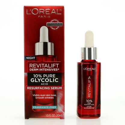 L'Oreal Paris Revitalift Derm Intensives 10 Percent Pure Glycolic Acid Serum, 1 oz.