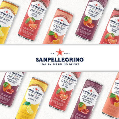 SanPellegrino Soda Italiana Sparkling Lemonade, Low Calorie Zero Added Sugar, 24 Pack Cans