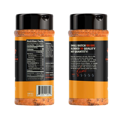 Kosmos Q Honey Killer Bee Dry BBQ Rub and Seasonings for Beef, Chicken & Pork, 13.2 oz