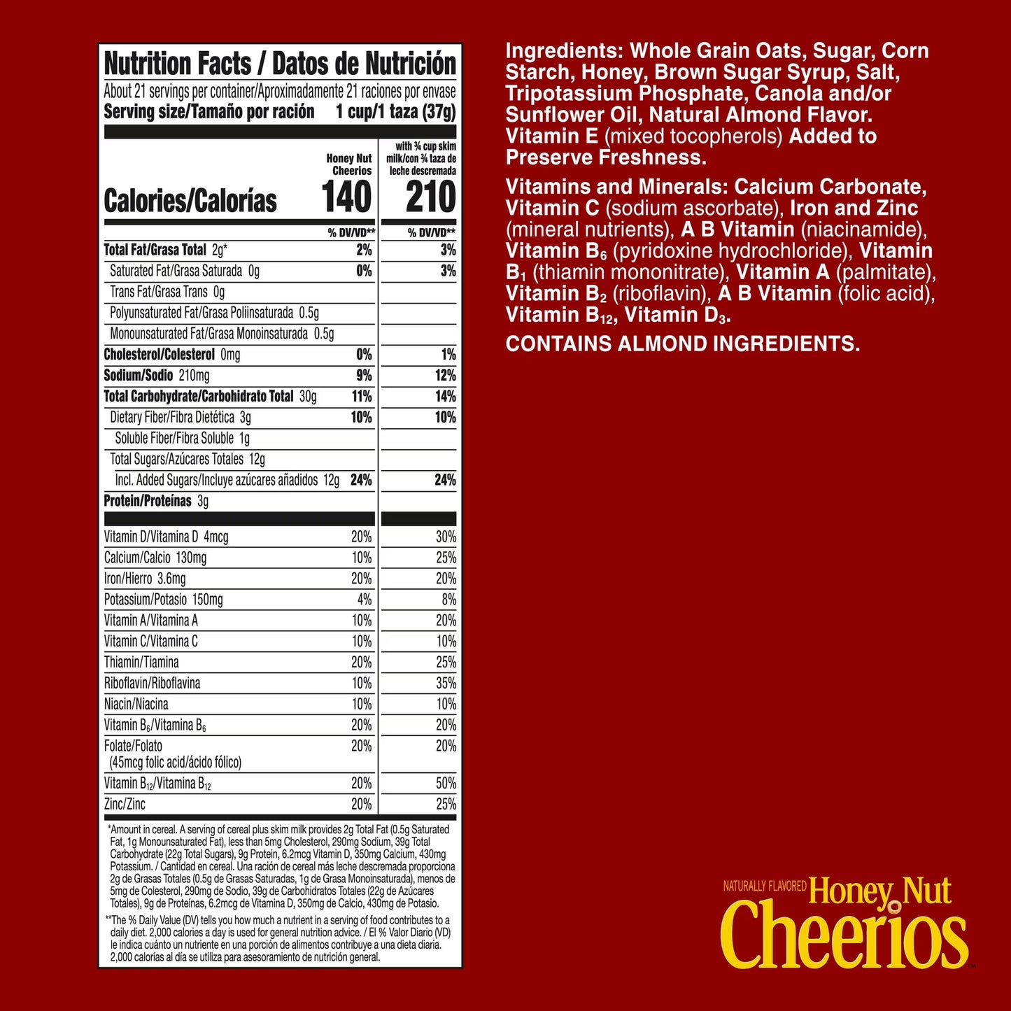 Honey Nut Cheerios, Heart Healthy Gluten Free Breakfast Cereal, Mega Size, 27.2 oz