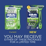Gillette Sensor 3 Sensitive Men 3 Blade Disposable Razor,4 count