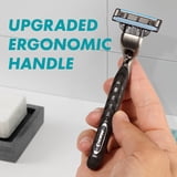 Gillette Mach3 Razor Men 3 Blade Manual Razor ,1 Handle and 2 Blade Refills ,Silver