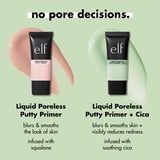e.l.f. Liquid Poreless Putty Primer + Cica, 0.94 fl oz