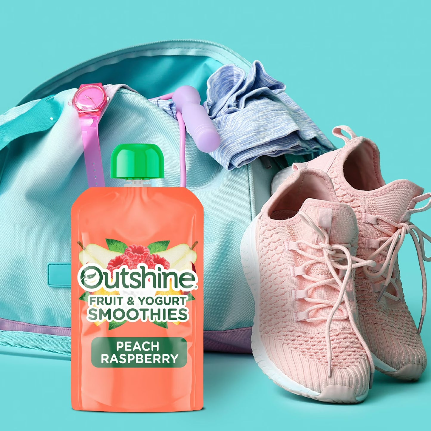 (3 pack) Outshine Fruit and Yogurt On the Go Smoothie Snacks, Peach Raspberry, 3.5 oz Pouches (4 Pack)
