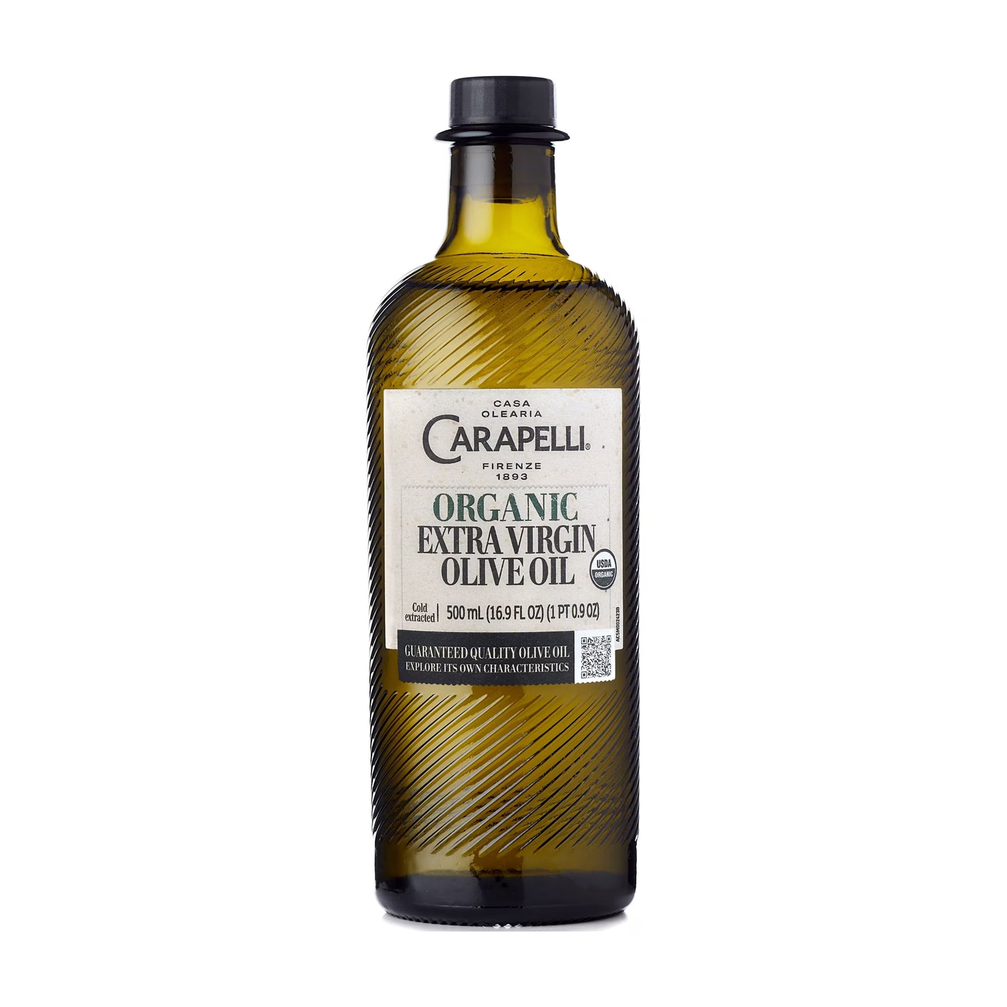 Carapelli Organic Extra Virgin Olive Oil, Cold Extracted, Contains Polyphenols and Antioxidants, 16.9 oz