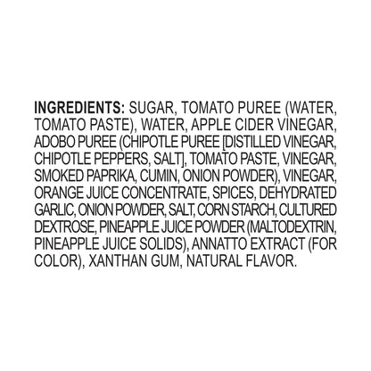 Spanglish Asadero Pineapple Chipotle BBQ Sauce for Beef, Pork, and Chicken, 15.3 oz Bottle