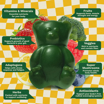 Gruns Kids Organic Superfood Greens Multivitamin Gummies, 25 ct.