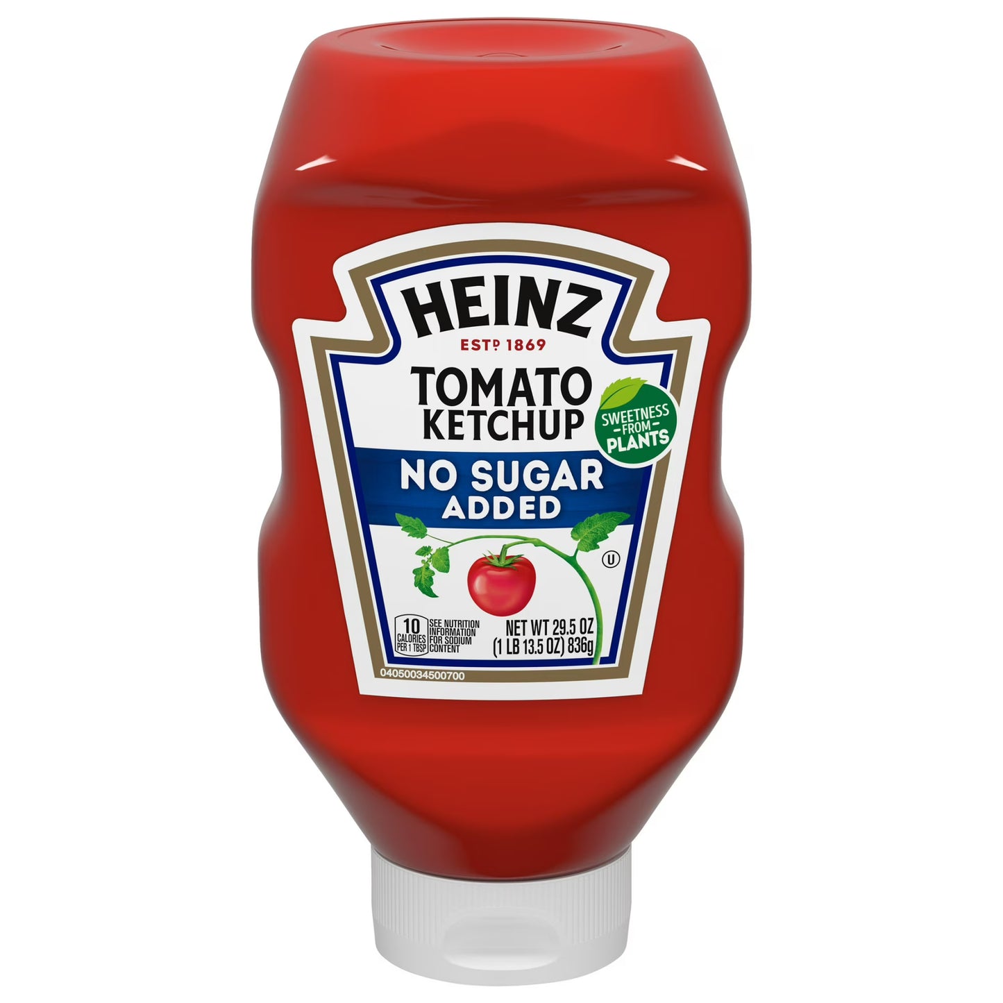 Heinz Tomato Ketchup with No Sugar Added, 29.5 oz Bottle