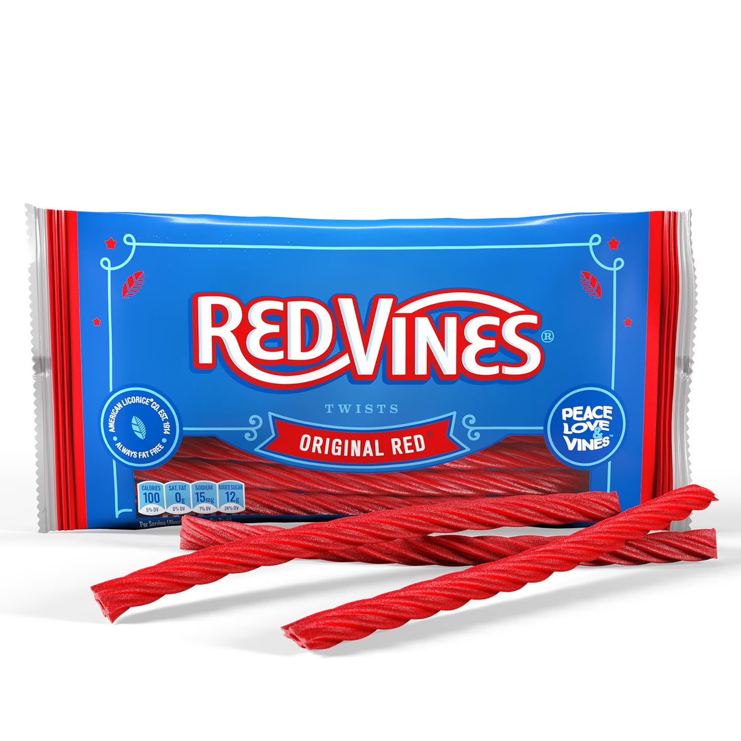 Red Vines Twists Original Red Candy, 14oz Family Bag
