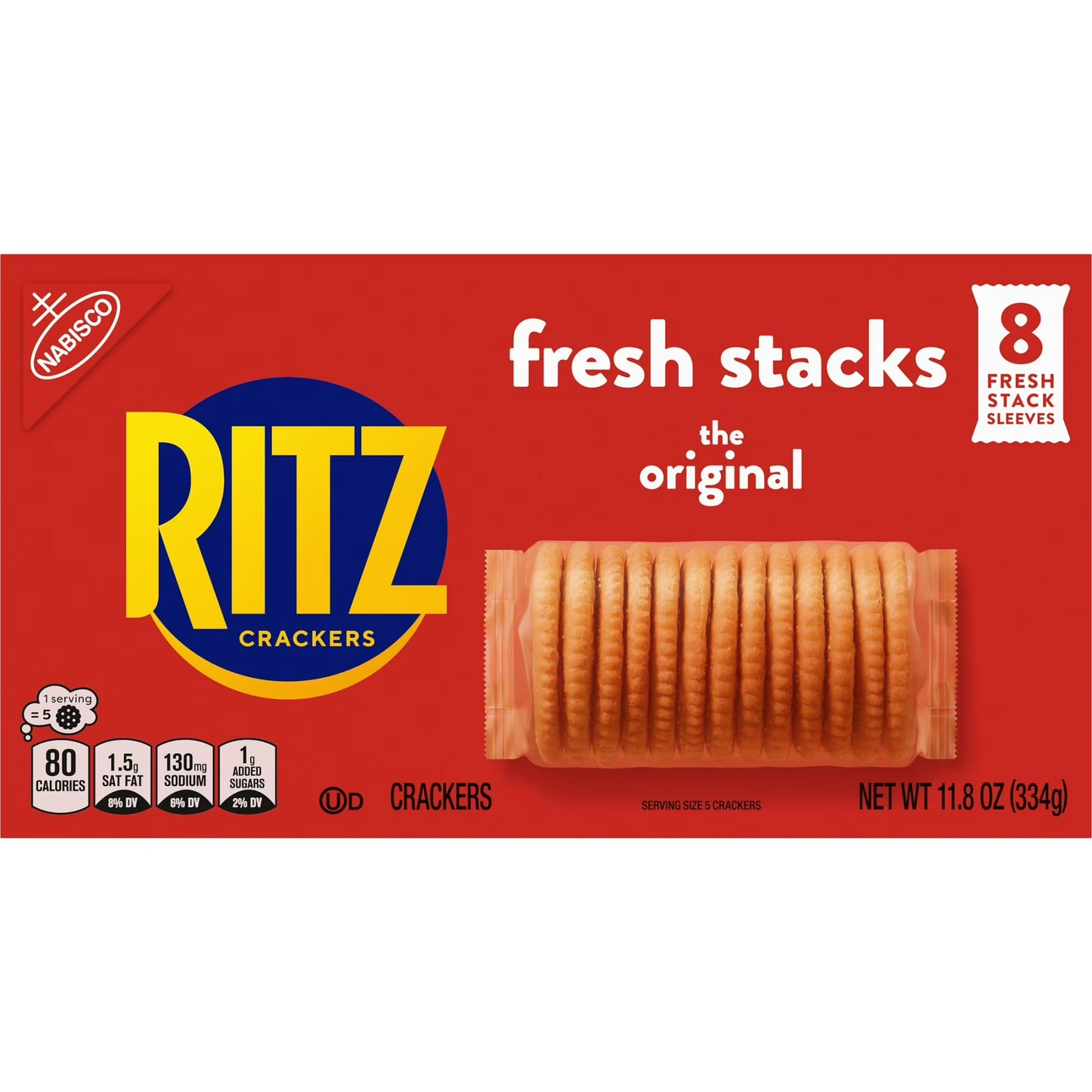 (3 pack) RITZ Fresh Stacks Original Crackers, Travel Snacks, 11.8 oz (8 Multi Snack Packs)