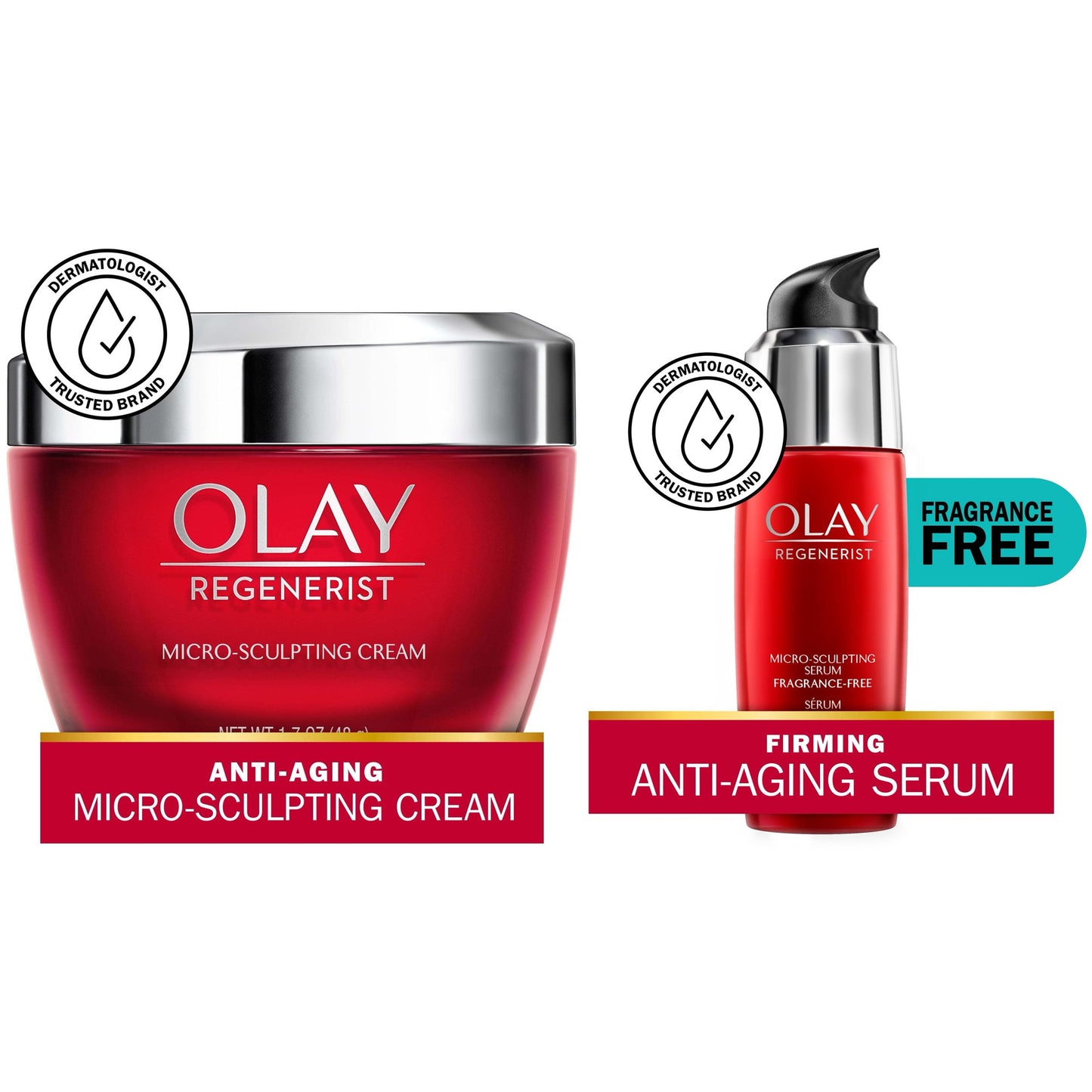 Olay Regenerist Moisturizer and Face Serum Set, Skin Care Bundle