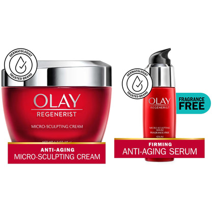 Olay Regenerist Moisturizer and Face Serum Set, Skin Care Bundle