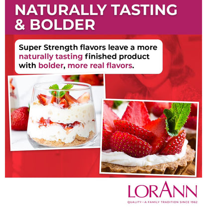 LorAnn Oils Super Strength Flavoring - Used For Candy Making, Flavoring Extracts, Baking, Hard Candy, and Flavor Oils, Strawberry, 1 fl dram