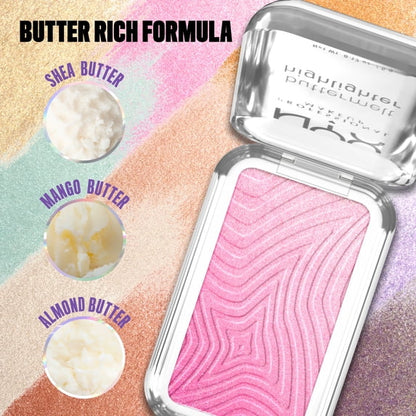 NYX Professional Makeup Buttermelt Powder Highlighter 12H Wear, U Butta Werk 15