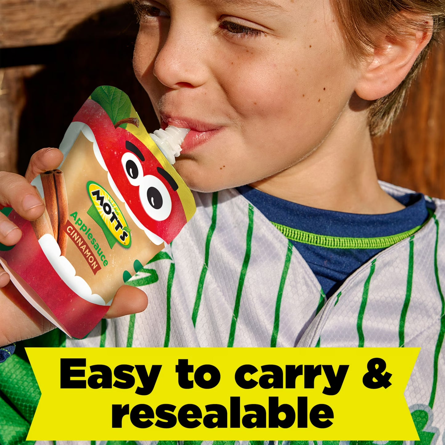 Mott's Cinnamon Applesauce, 3.2 oz, 20 Count Clear Pouches
