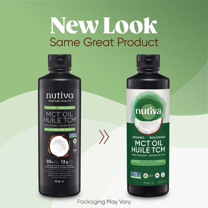 Nutiva Organic MCT Oil with Caprylic & Capric Acids from Organic Fresh Coconuts, 16-fl oz