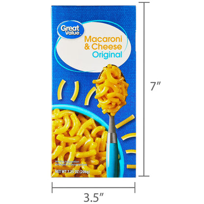 Great Value Original Macaroni & Cheese, 7.25 oz