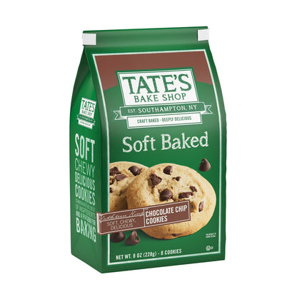 Tate's Bake Shop Soft Baked Cookies, Chocolate Chip, 8 oz