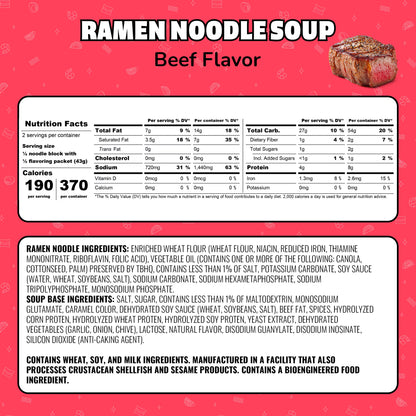 Maruchan Ramen Noodle Soup, Beef Flavor Instant Noodles, 3 oz