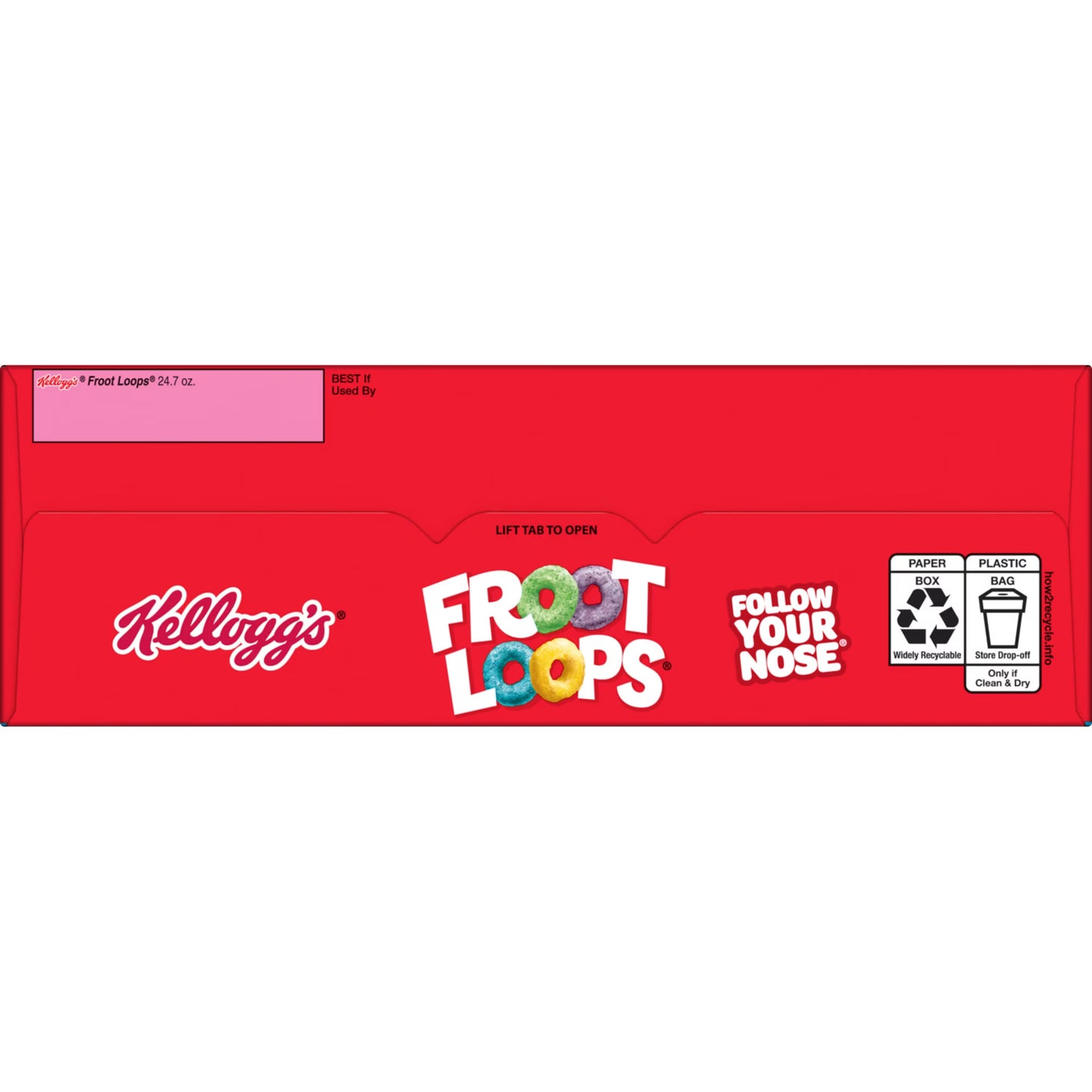 Kellogg's Froot Loops Original Breakfast Cereal, Good Source of Fiber, Mega Size, 24.7 oz
