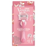 Venus ComfortGlide White Tea Manual Razor for Women, Handle, 3 Blades & 2 Refills, Pink