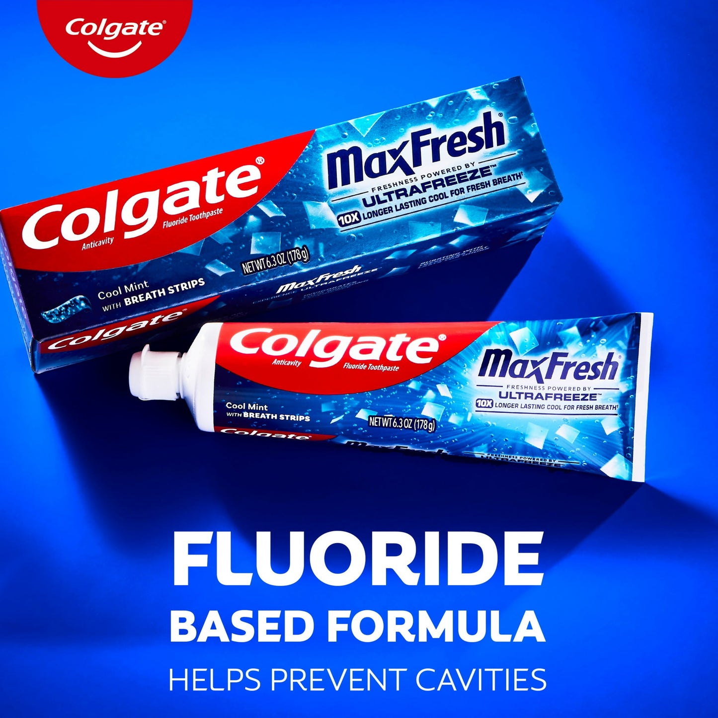 (2 pack) Colgate MaxFresh Cool Mint Toothpaste, 3 Pack, 6.3 oz