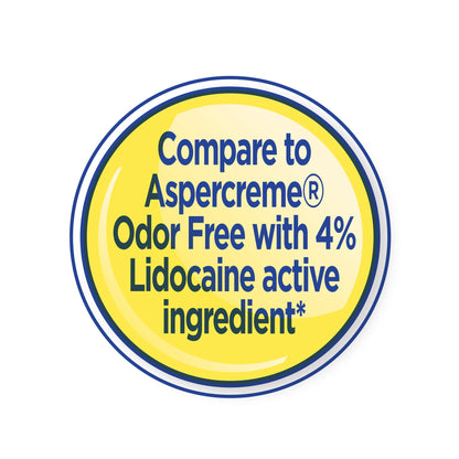 Equate Odor-Free Lidocaine Pain Relief Liquid Roll-On 4% Lidocaine , 2.5 fl oz, Compare to AspercremeÂ Odor Free with 4% Lidocaine Active Ingredient