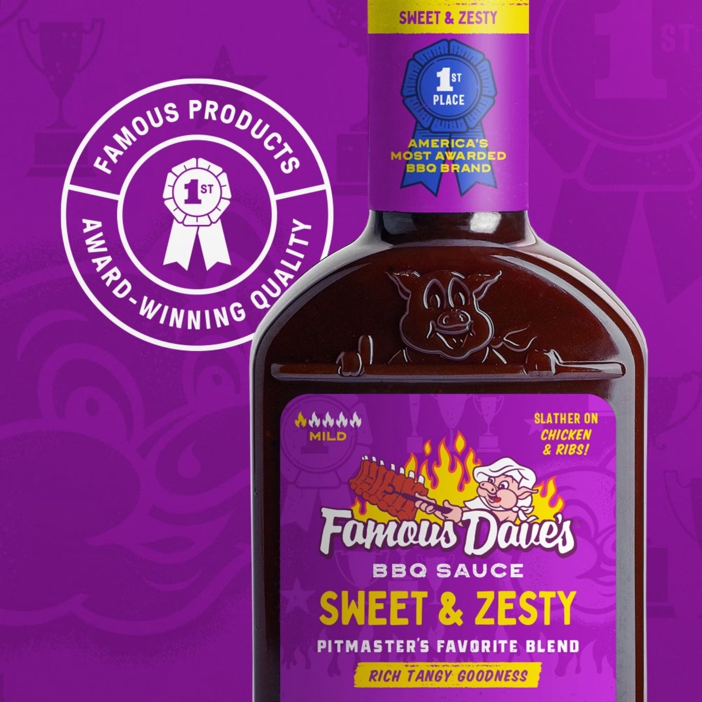 Famous Dave's Sweet & Zesty BBQ Sauce, 20 oz