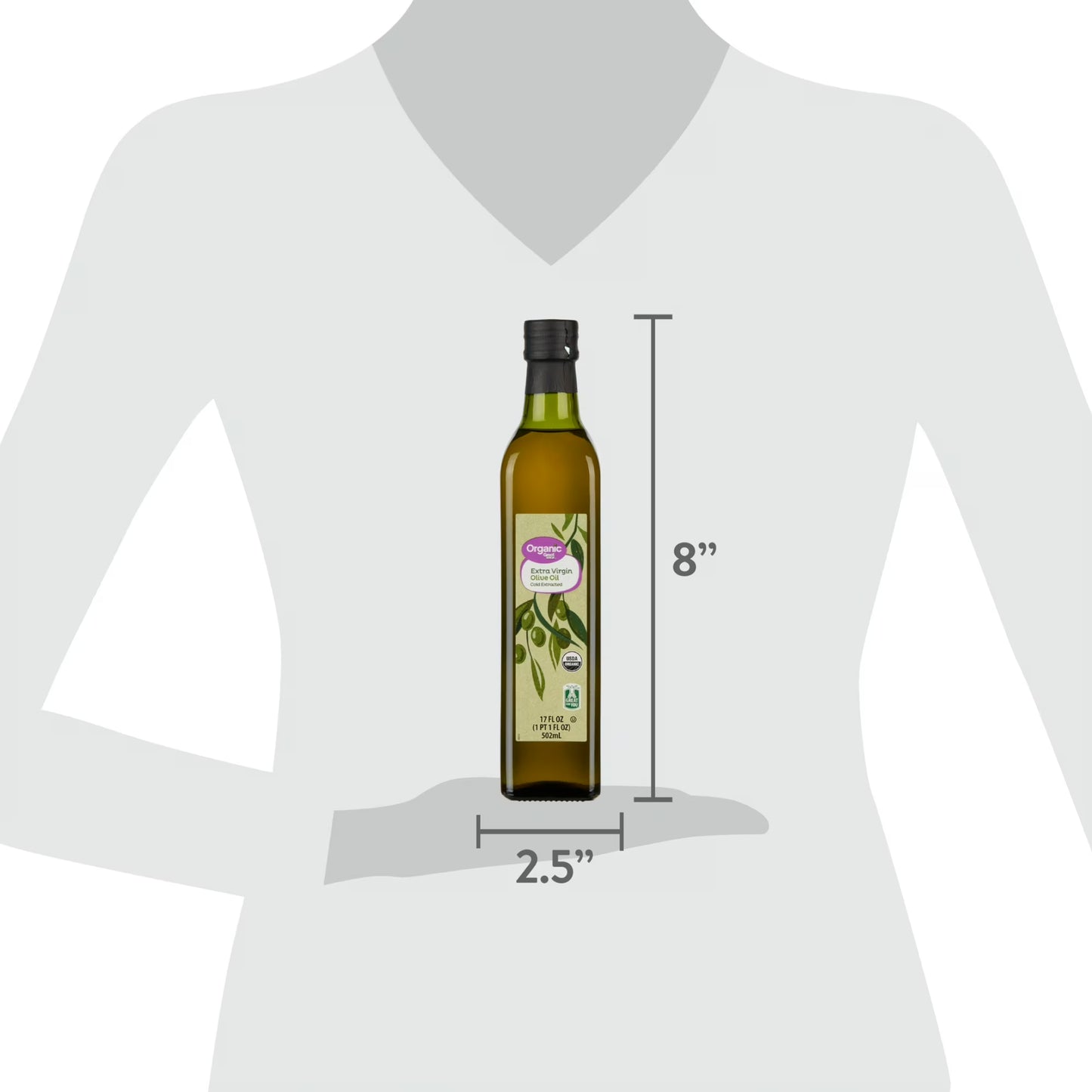 Great Value Organic Extra Virgin Olive Oil, 17 fl oz