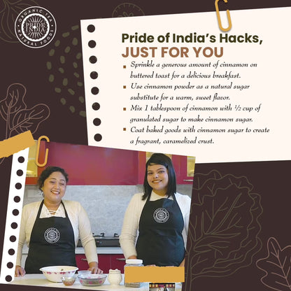 Pride of India – Natural Cinnamon Ground – Pure & Fresh – Gourmet Spice – Perfect for sweet & savory dishes – Easy to Use – Good for Restaurant Use - 7 oz. Medium Dual Sifter Bottle