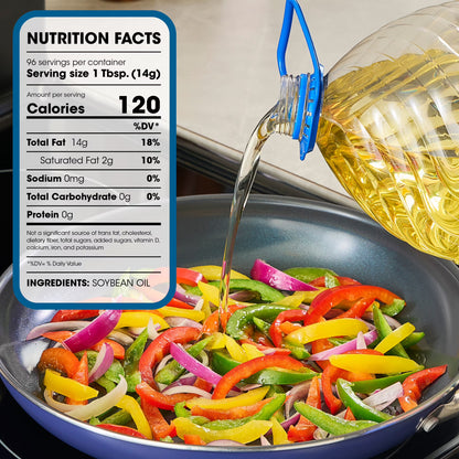 (3 pack) Great Value Vegetable Oil, Heart Healthy and Versatile, 1 Gallon Bottle