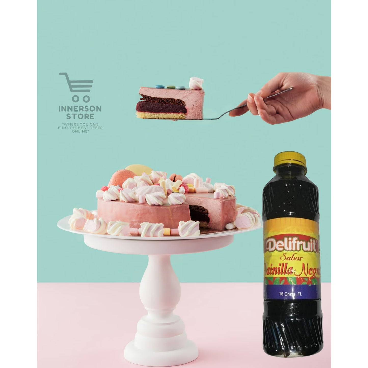 Delifruit Black Vanilla Extract From Dominican Republic 16 Oz