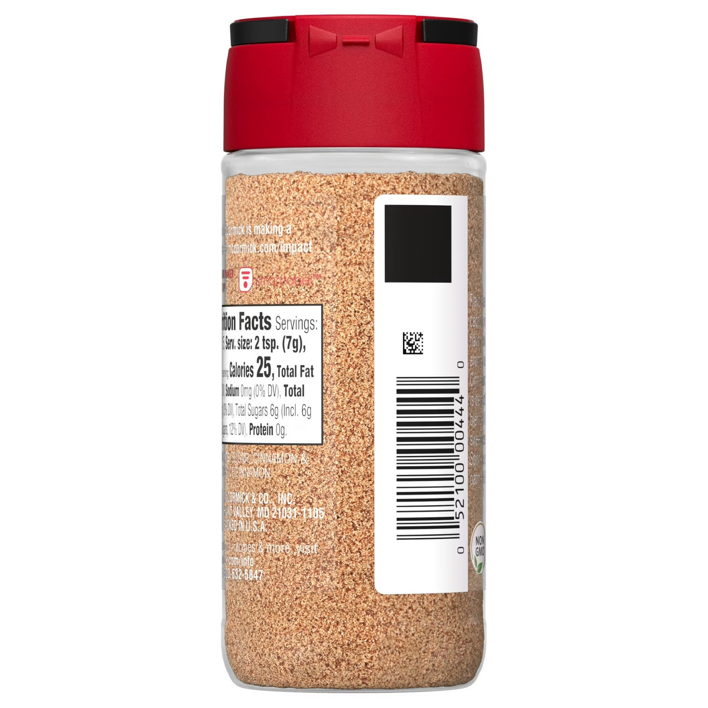 McCormick Non-GMO Kosher Cinnamon Sugar, 3.62 oz Bottle