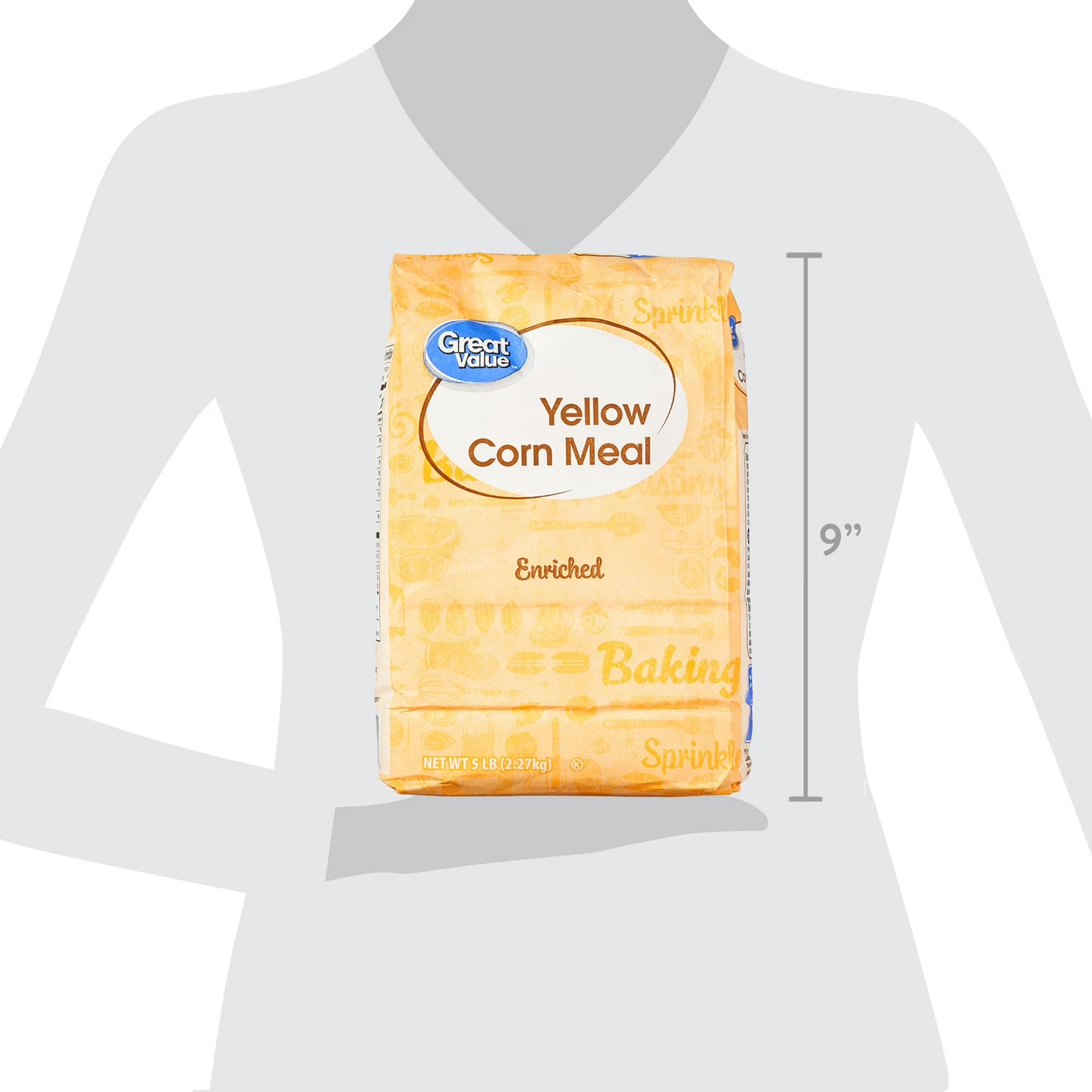 Great Value Enriched Yellow Corn Meal, 80 oz