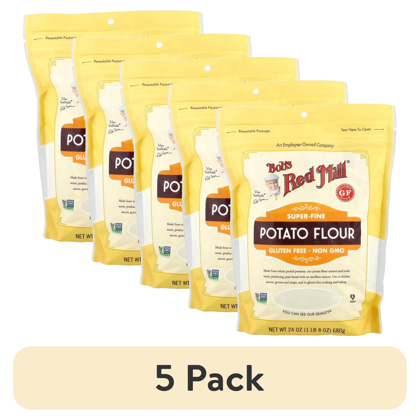 (5 pack) Bob's Red Mill, Potato Flour, 24 oz